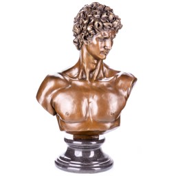 Dávid mellszobor - bronz szobor képe